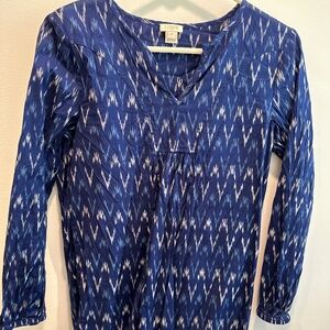 J Crew ikat patterned blouse